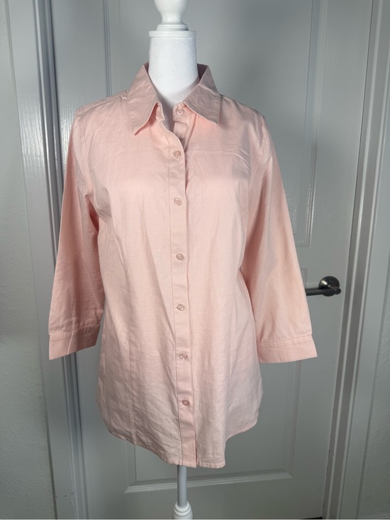 Chadwicks Tops - Chadwicks Light Pink Button-Front Women's Shirt size 12 (044)